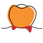 Illustration of bleeding gums around a tooth, a sign of a dental or oral surgery emergency