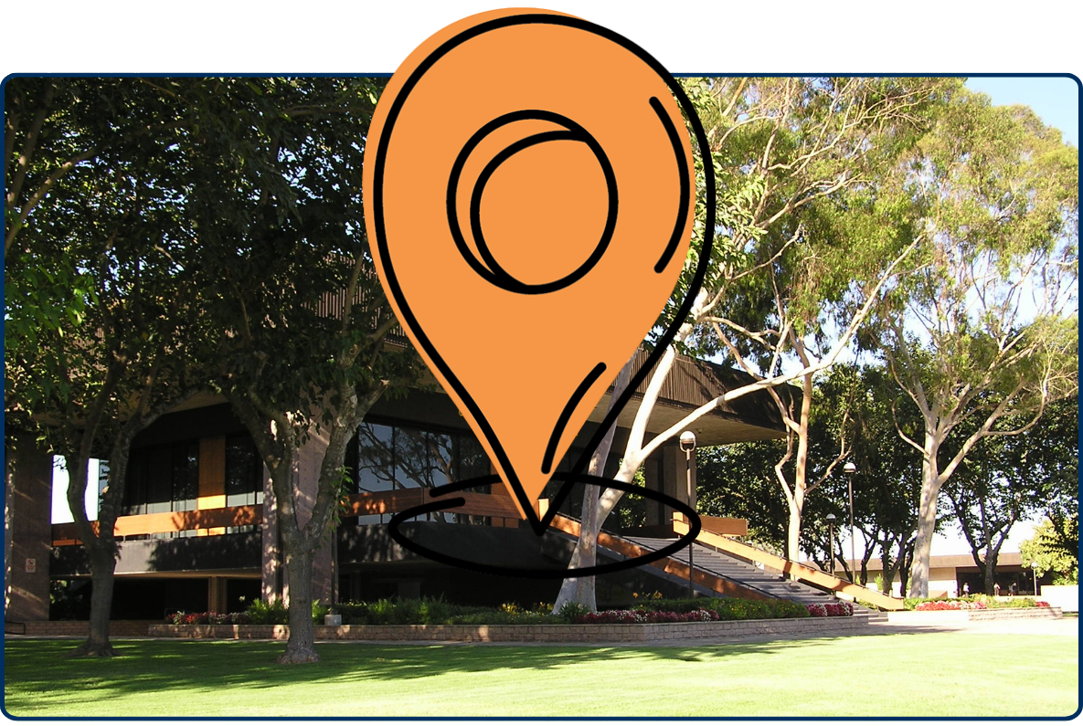 Cypress California City Hall civic center building with trees, lawn, and modern architecture in daylight