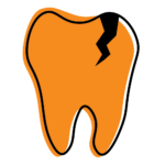 Minor chipped tooth icon showing small cosmetic tooth damage and early dental repair needs